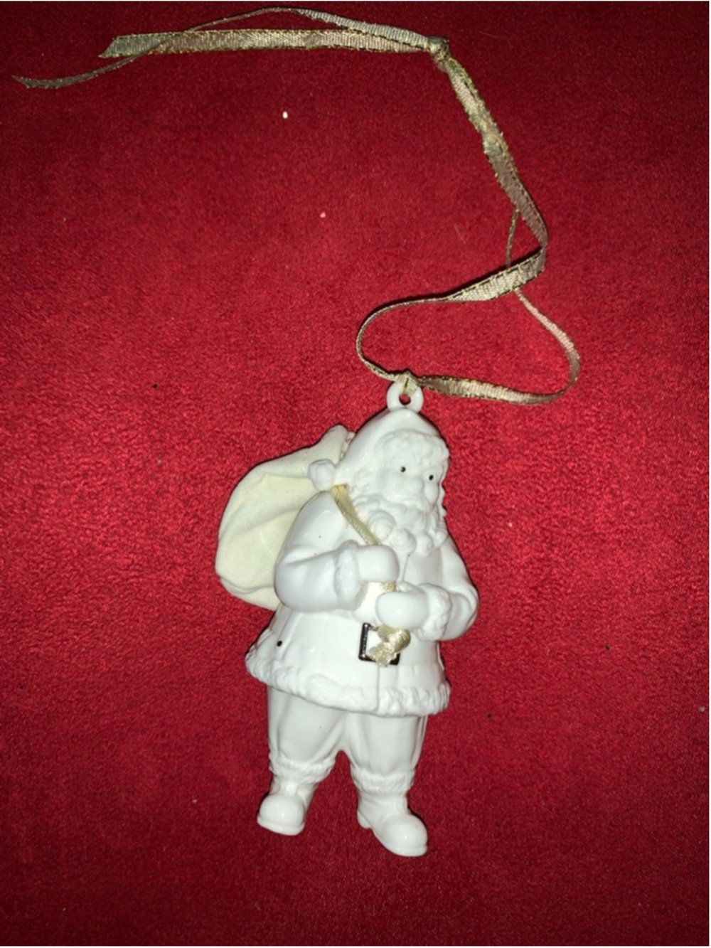 Pandora White Santa Claus Christmas Ornament One Size charm bag